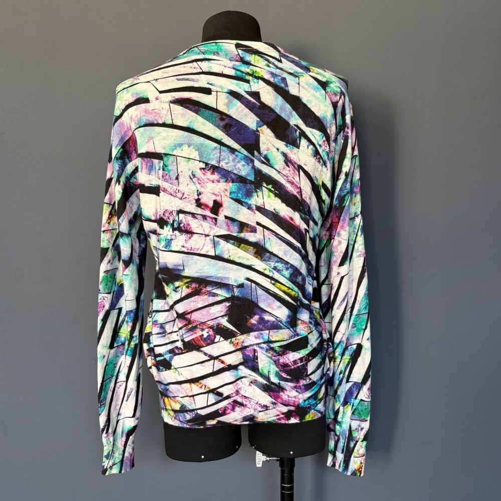 Mens Robert Graham Barrel Sweater | Size S | Linen Blend - Lightweight Geometric - Picture 3 of 7